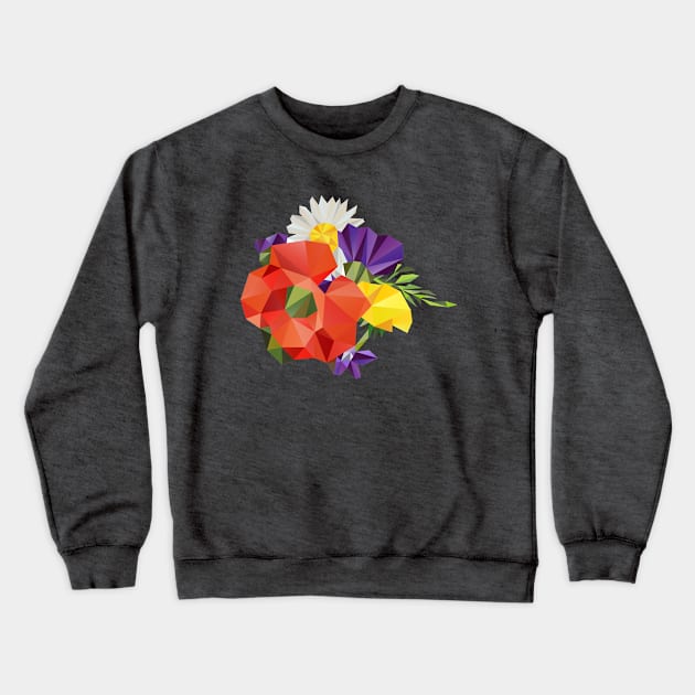 Wild Flowers Bouquet with poppy, thistles, margaret and sow-thistle Crewneck Sweatshirt by XOOXOO